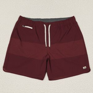 Vuori Banks Short Mens XXL Maroon 7" Inseam Classic-Fit Stretch Style# V330
